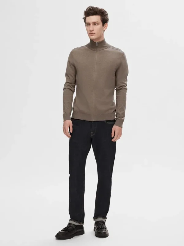 SELECTED BLIXTLÅSSTÄNGNING KOFTA Brown Outlet