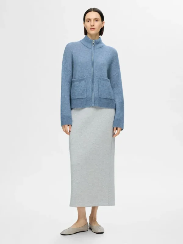 SELECTED BLIXTLÅSSTÄNGNING KOFTA Blue Best Sale