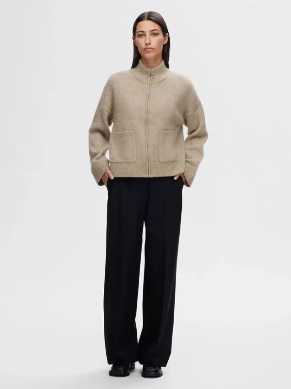 SELECTED BLIXTLÅSSTÄNGNING KOFTA Beige Clearance