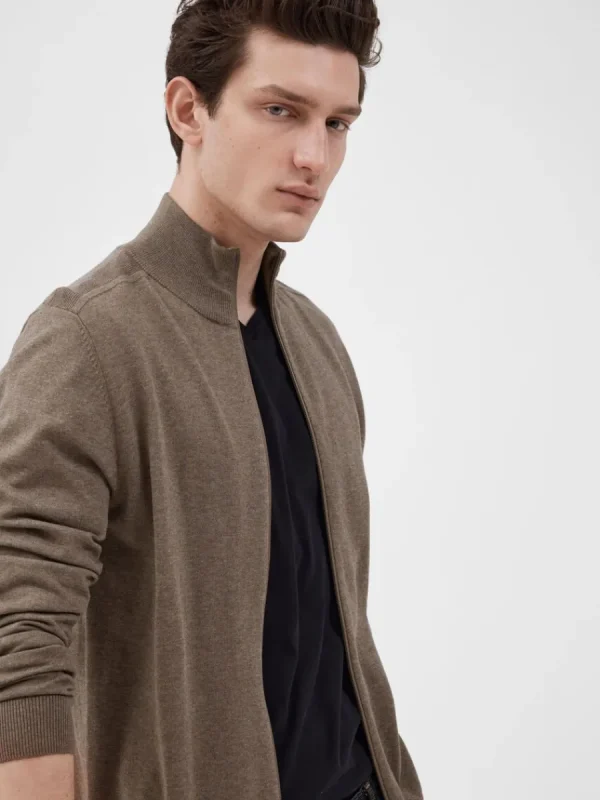 SELECTED BLIXTLÅSSTÄNGNING KOFTA Brown Outlet