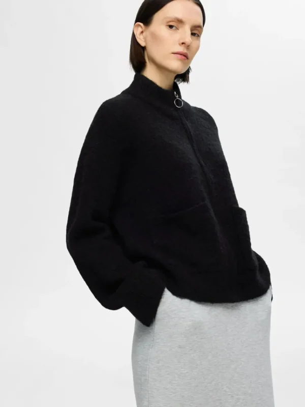 SELECTED BLIXTLÅSSTÄNGNING KOFTA Black Sale