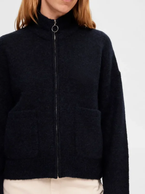 SELECTED BLIXTLÅSSTÄNGNING KOFTA Blue Clearance