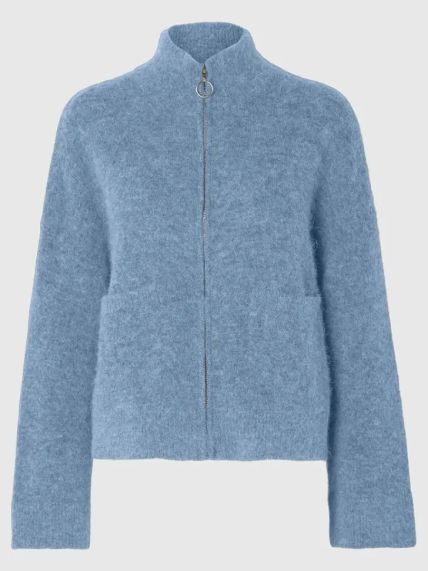 SELECTED BLIXTLÅSSTÄNGNING KOFTA Blue Best Sale