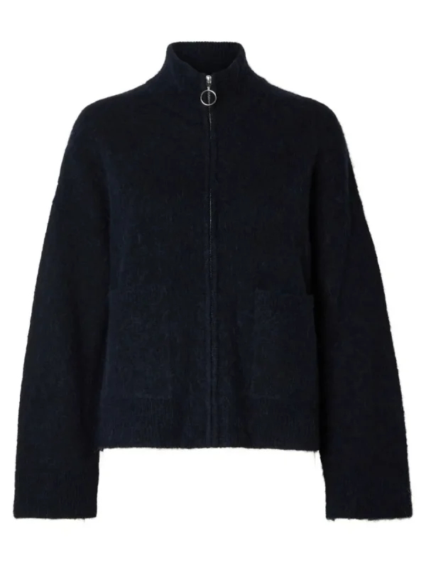 SELECTED BLIXTLÅSSTÄNGNING KOFTA Blue Clearance