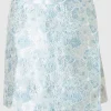 SELECTED BLOMMIG JACQUARD MINIKJOL Blue Online