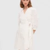 SELECTED BLOMMIG OMLOTTKLÄNNING White Best