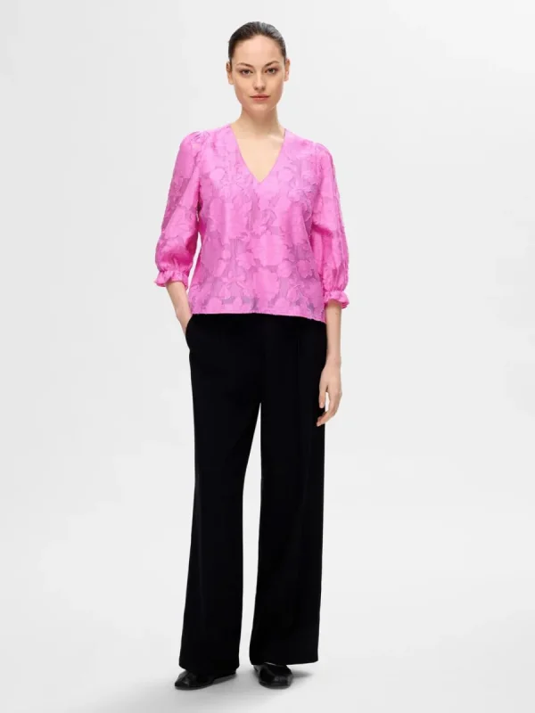 SELECTED BLOMSTERTRYCK BLUS Pink New