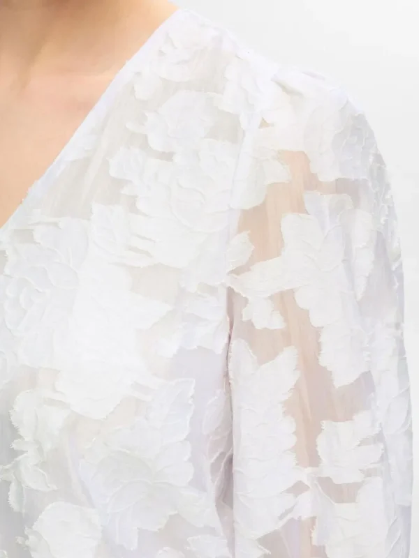 SELECTED BLOMSTERTRYCK BLUS White Best Sale
