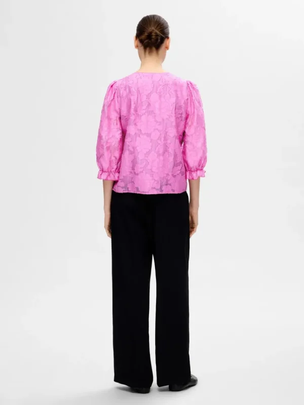 SELECTED BLOMSTERTRYCK BLUS Pink New