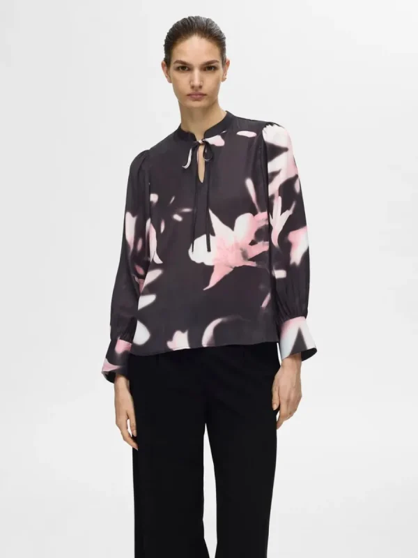 SELECTED BLOMSTERTRYCKT BLUS Pink Cheap