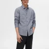 SELECTED 100% BOMULL FLANELLSKJORTA Blue Cheap