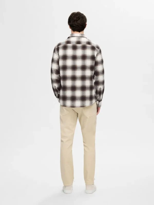 SELECTED 100% BOMULL FLANELLSKJORTA Brown Store