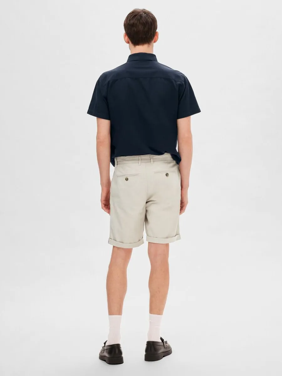 bomull_flex_shorts_1.webp SELECTED BOMULL FLEX SHORTS Beige Discount