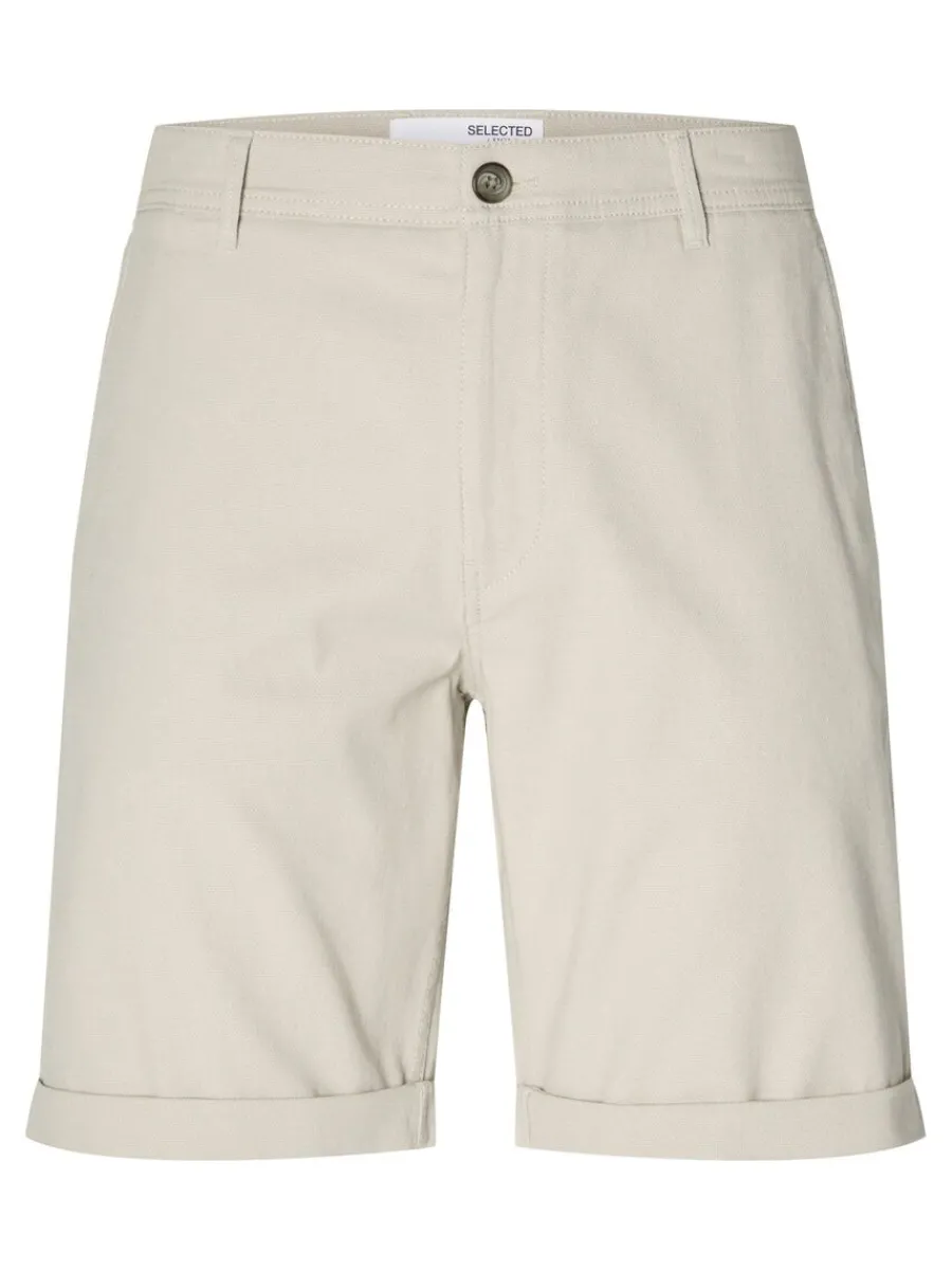 bomull_flex_shorts_3.webp SELECTED BOMULL FLEX SHORTS Beige Discount