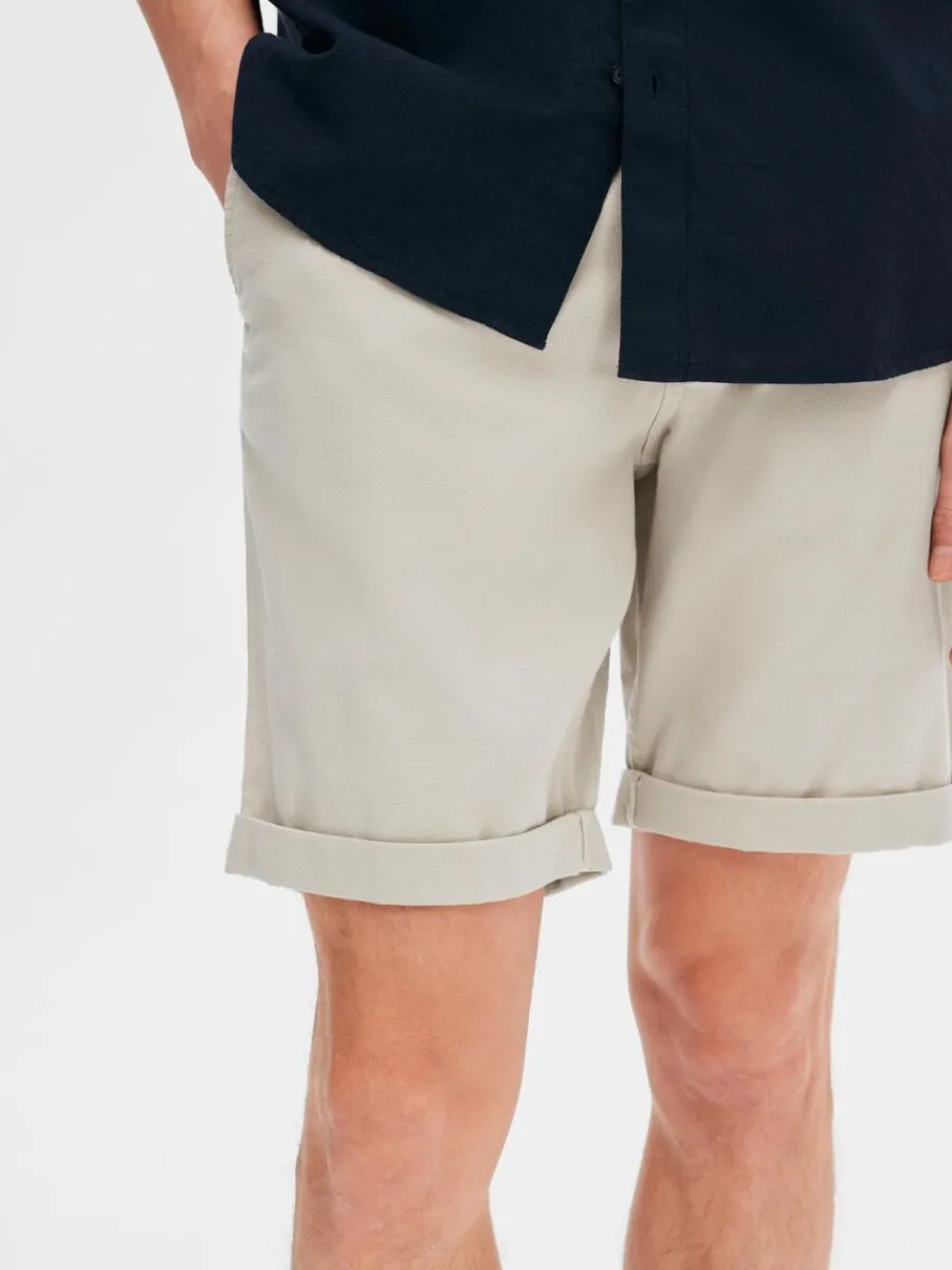 bomull_flex_shorts_4.webp SELECTED BOMULL FLEX SHORTS Beige Discount