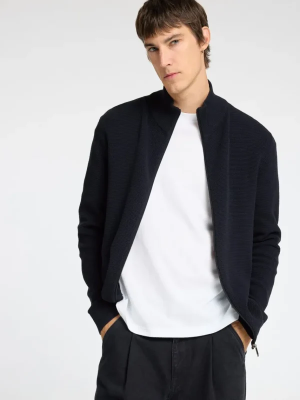 SELECTED 100% BOMULL KOFTA MED BLIXTLÅS Blue Shop