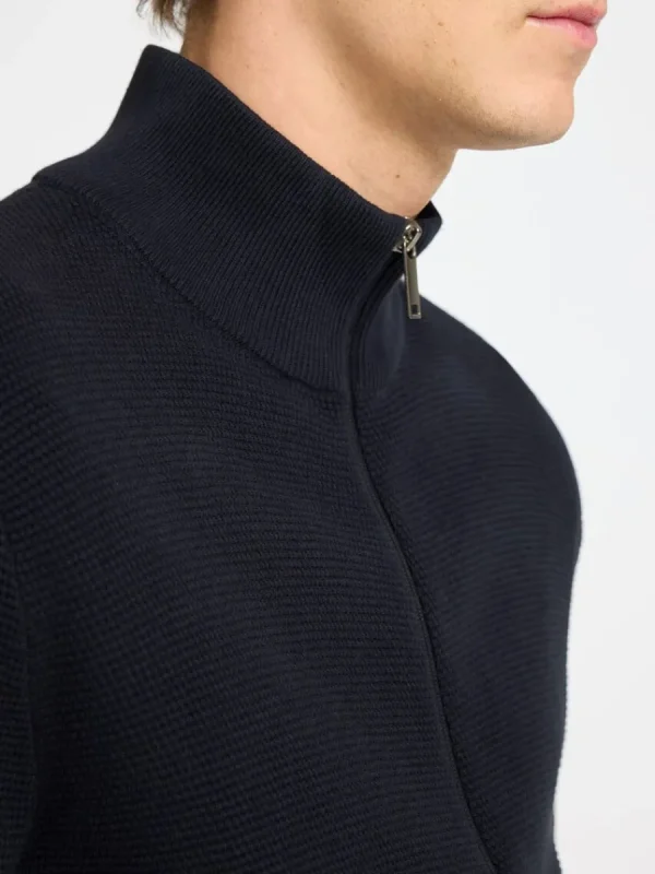 SELECTED 100% BOMULL KOFTA MED BLIXTLÅS Blue Shop