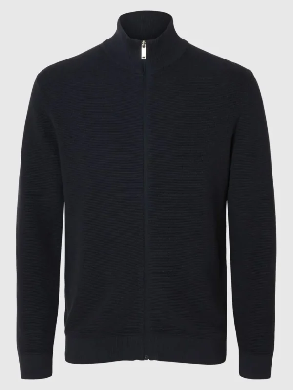 SELECTED 100% BOMULL KOFTA MED BLIXTLÅS Blue Shop