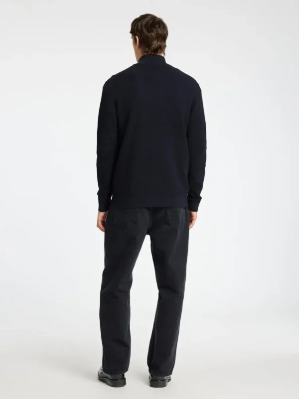 SELECTED 100% BOMULL KOFTA MED BLIXTLÅS Blue Shop