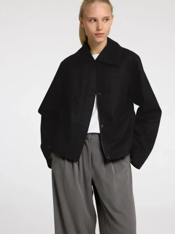 SELECTED 100% BOMULL KORT JACKA Black Store