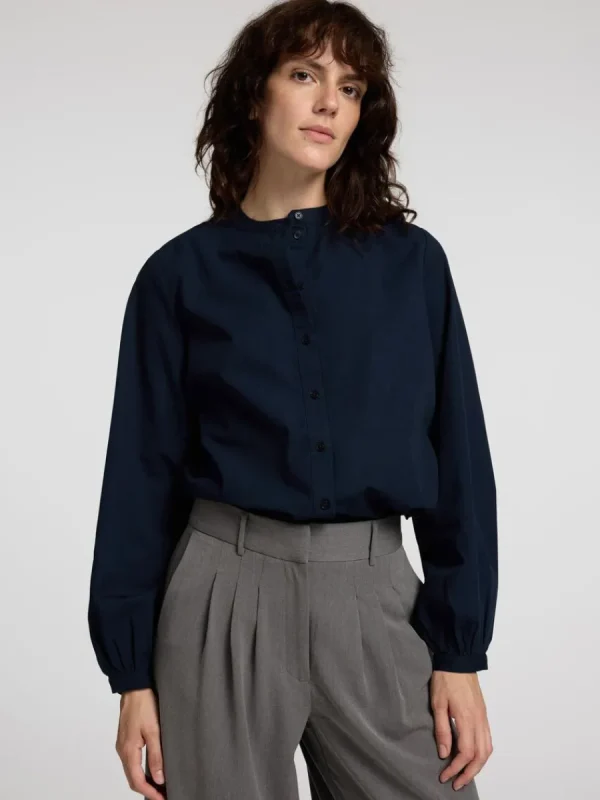 SELECTED 100% BOMULL LÅNGÄRMAD SKJORTA Blue Store