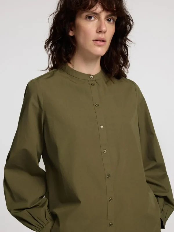 SELECTED 100% BOMULL LÅNGÄRMAD SKJORTA Green Cheap