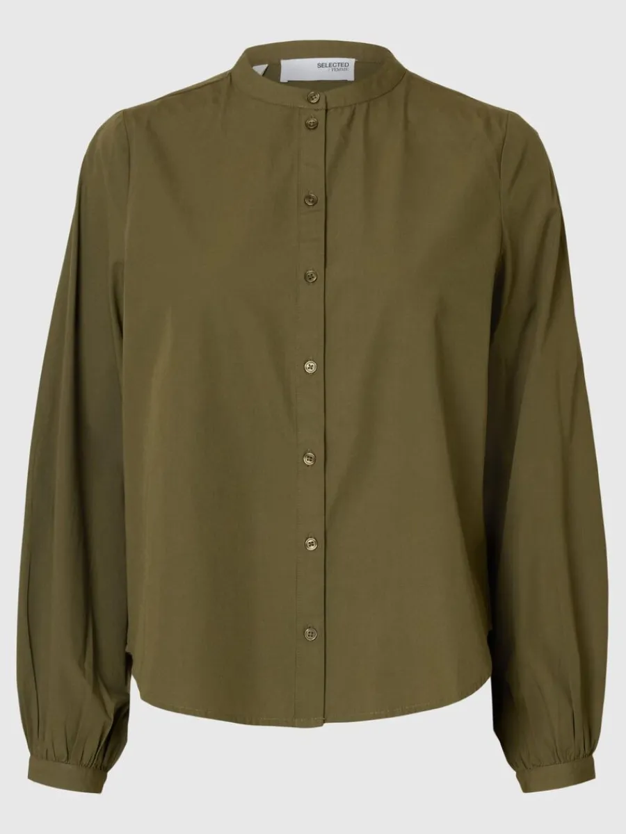 bomull_lngrmad_skjorta_5.webp SELECTED 100% BOMULL LÅNGÄRMAD SKJORTA Green Cheap