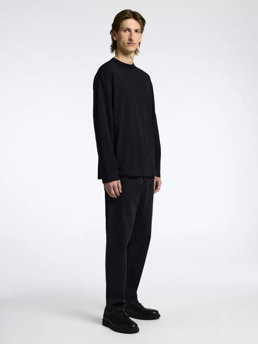 bomull_lngrmad_topp_2.webp SELECTED 100% BOMULL LÅNGÄRMAD TOPP Black Outlet
