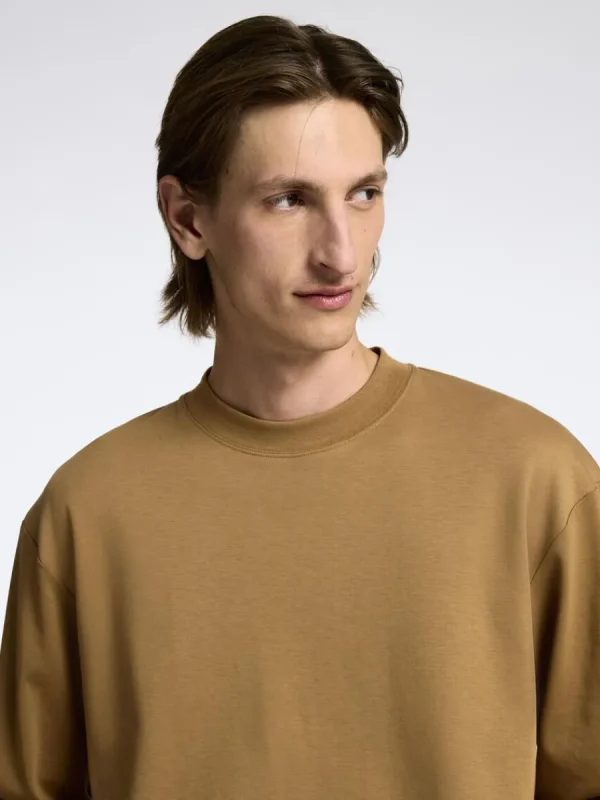 SELECTED 100% BOMULL LÅNGÄRMAD TOPP Orange Cheap