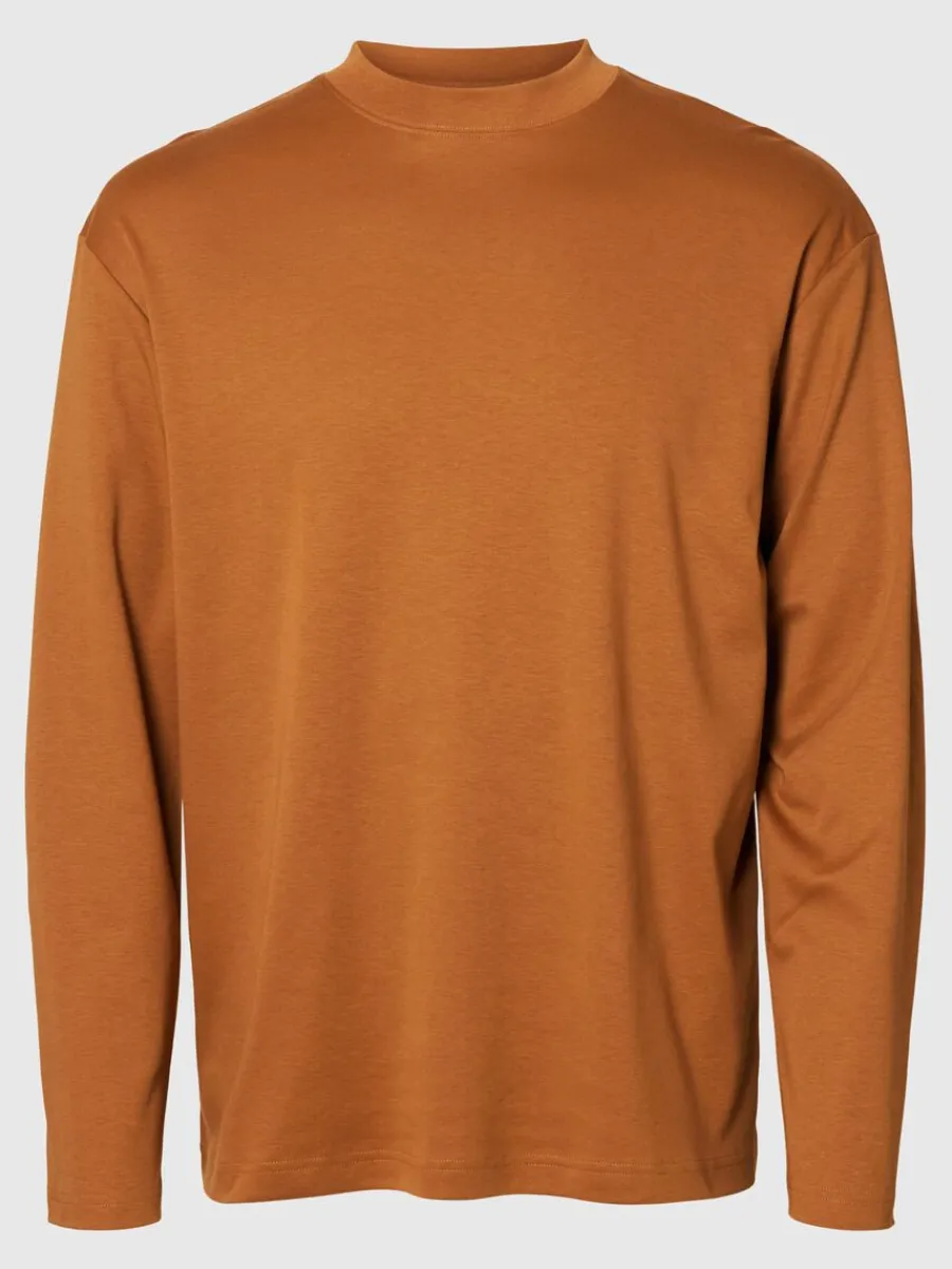 bomull_lngrmad_topp_5-2.webp SELECTED 100% BOMULL LÅNGÄRMAD TOPP Orange Cheap