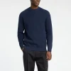 SELECTED 100% BOMULL RUNDRINGAD TRÖJA Blue Shop