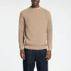 SELECTED 100% BOMULL RUNDRINGAD TRÖJA Beige Sale