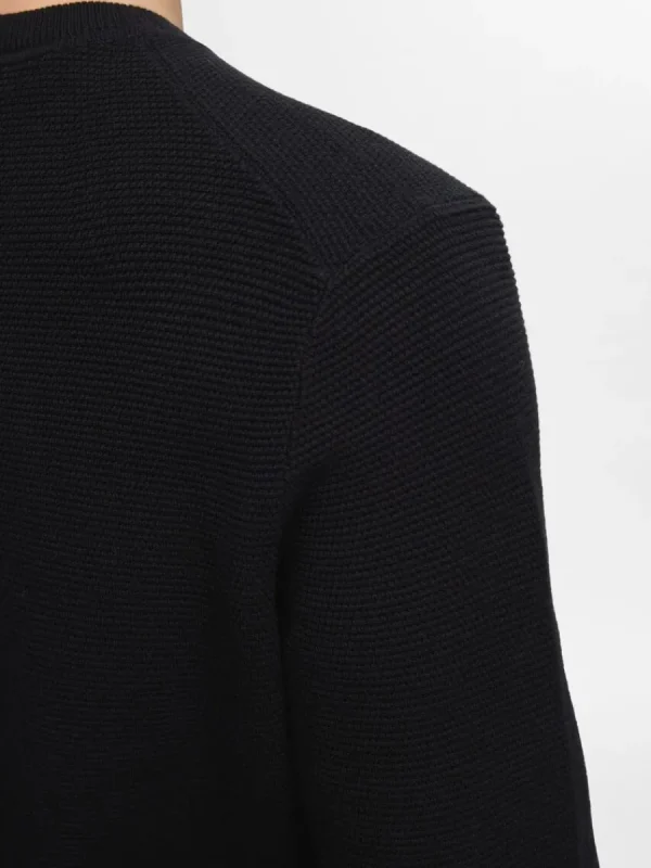 SELECTED 100% BOMULL RUNDRINGAD TRÖJA Black Clearance