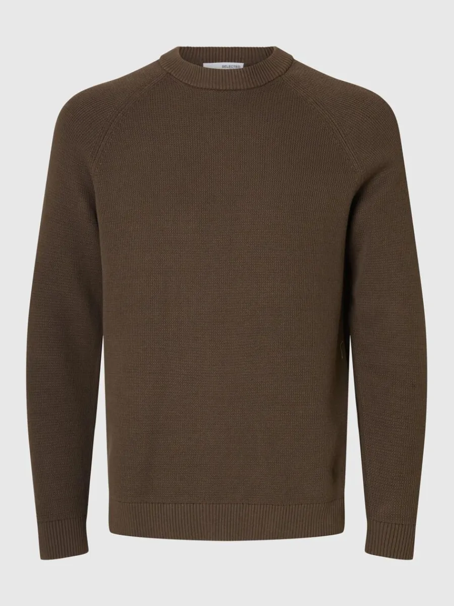 bomull_rundringad_trja_4-2.webp SELECTED 100% BOMULL RUNDRINGAD TRÖJA Brown Cheap