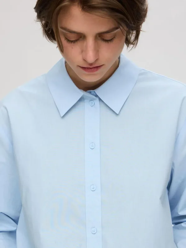 SELECTED 100% BOMULL SKJORTA Blue Fashion