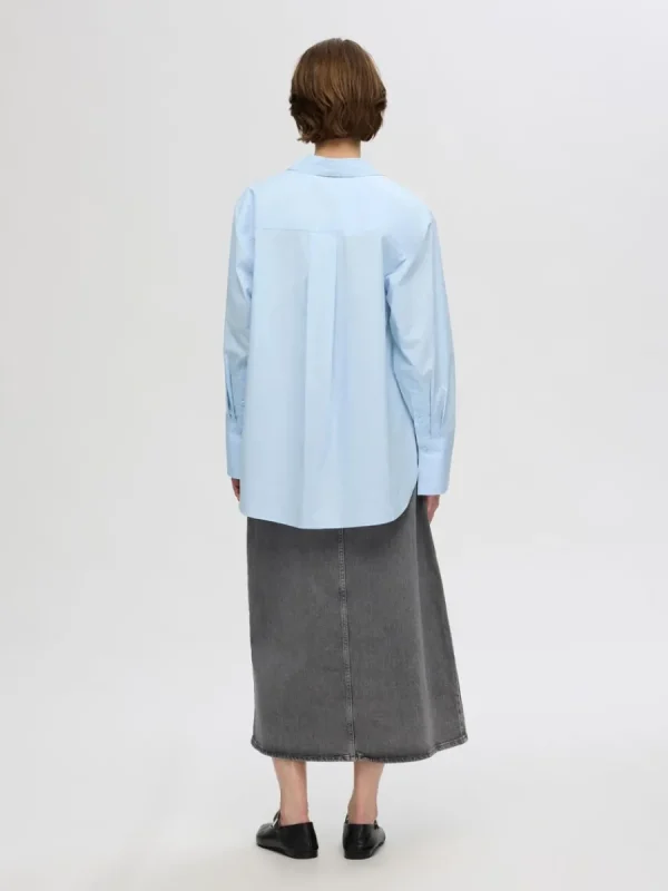 SELECTED 100% BOMULL SKJORTA Blue Fashion