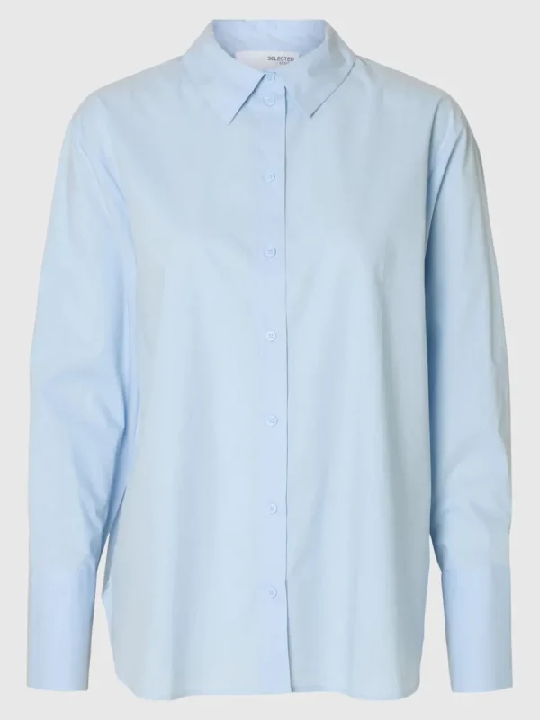 SELECTED 100% BOMULL SKJORTA Blue Fashion