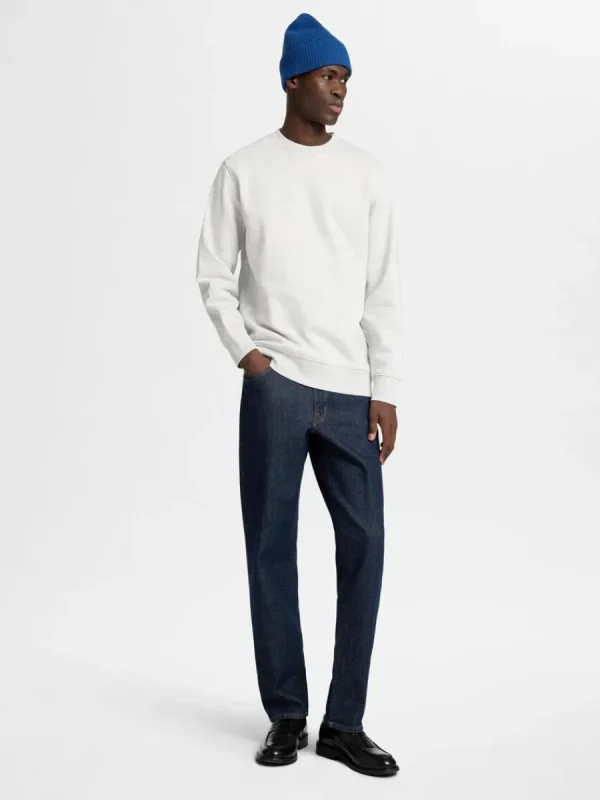 SELECTED 100% BOMULL SWEATSHIRT Grey Best Sale