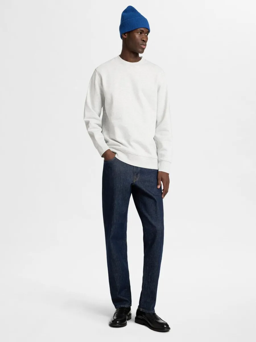 bomull_sweatshirt_2-1.webp SELECTED 100% BOMULL SWEATSHIRT Grey Best Sale