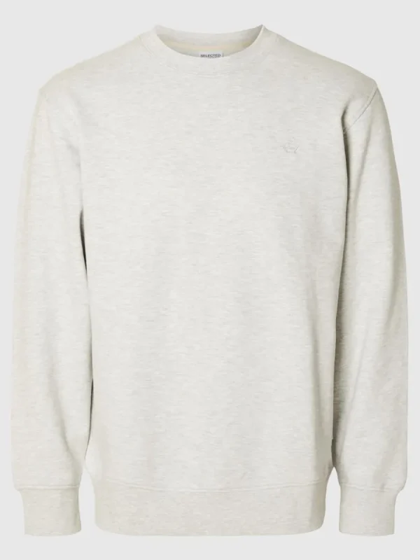 SELECTED 100% BOMULL SWEATSHIRT Grey Best Sale