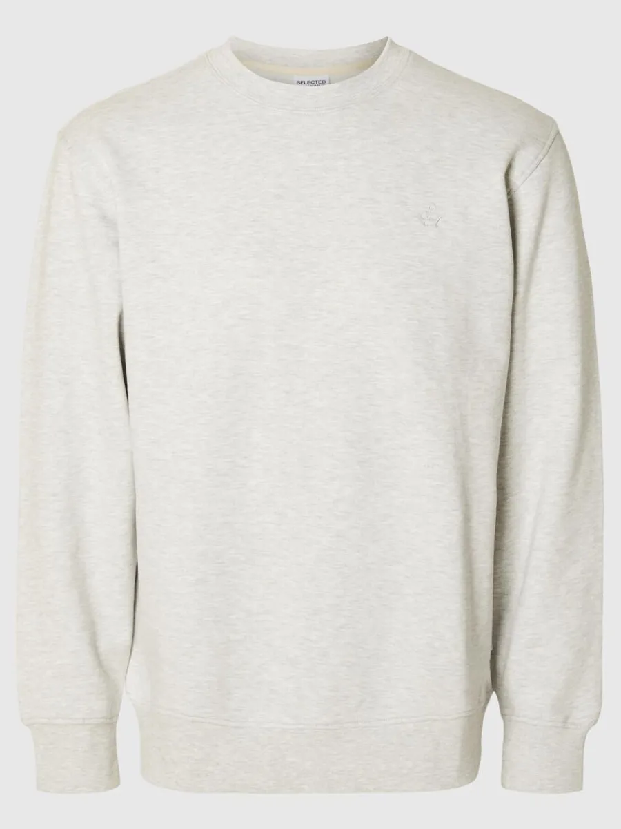 bomull_sweatshirt_3-1.webp SELECTED 100% BOMULL SWEATSHIRT Grey Best Sale