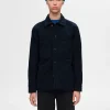 SELECTED 100% BOMULL ÖVERSKJORTA Blue Clearance