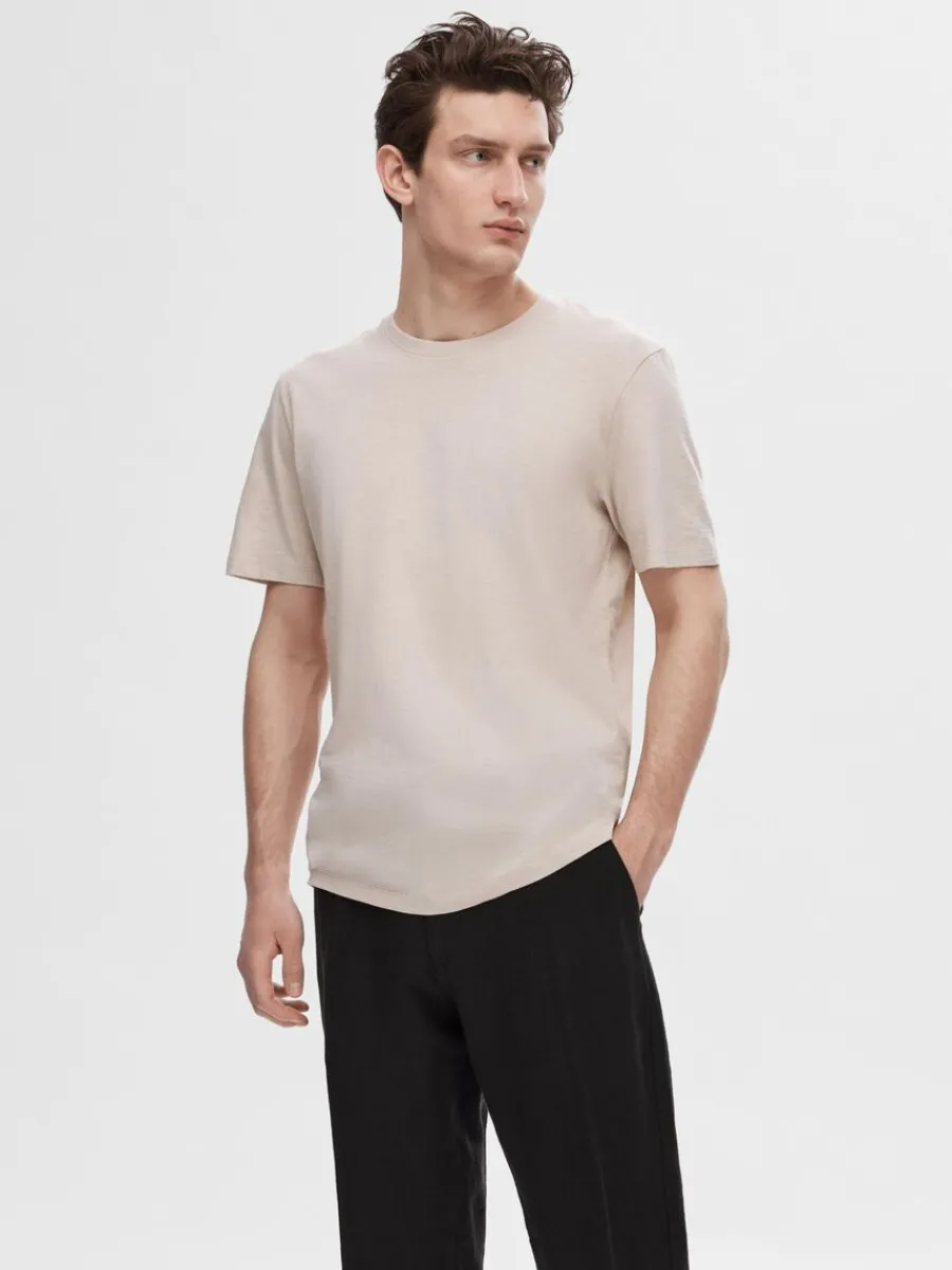 bomullsslub_tshirt_0.webp SELECTED BOMULLS-SLUB T-SHIRT Beige Shop