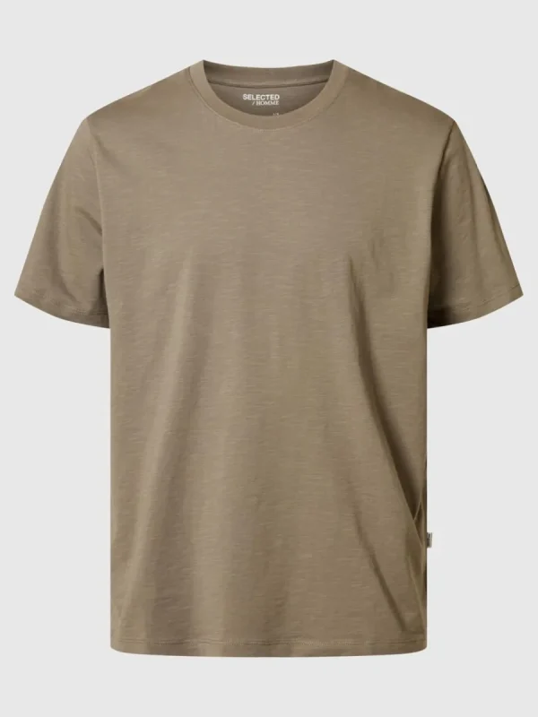 SELECTED BOMULLS-SLUB T-SHIRT Green Clearance