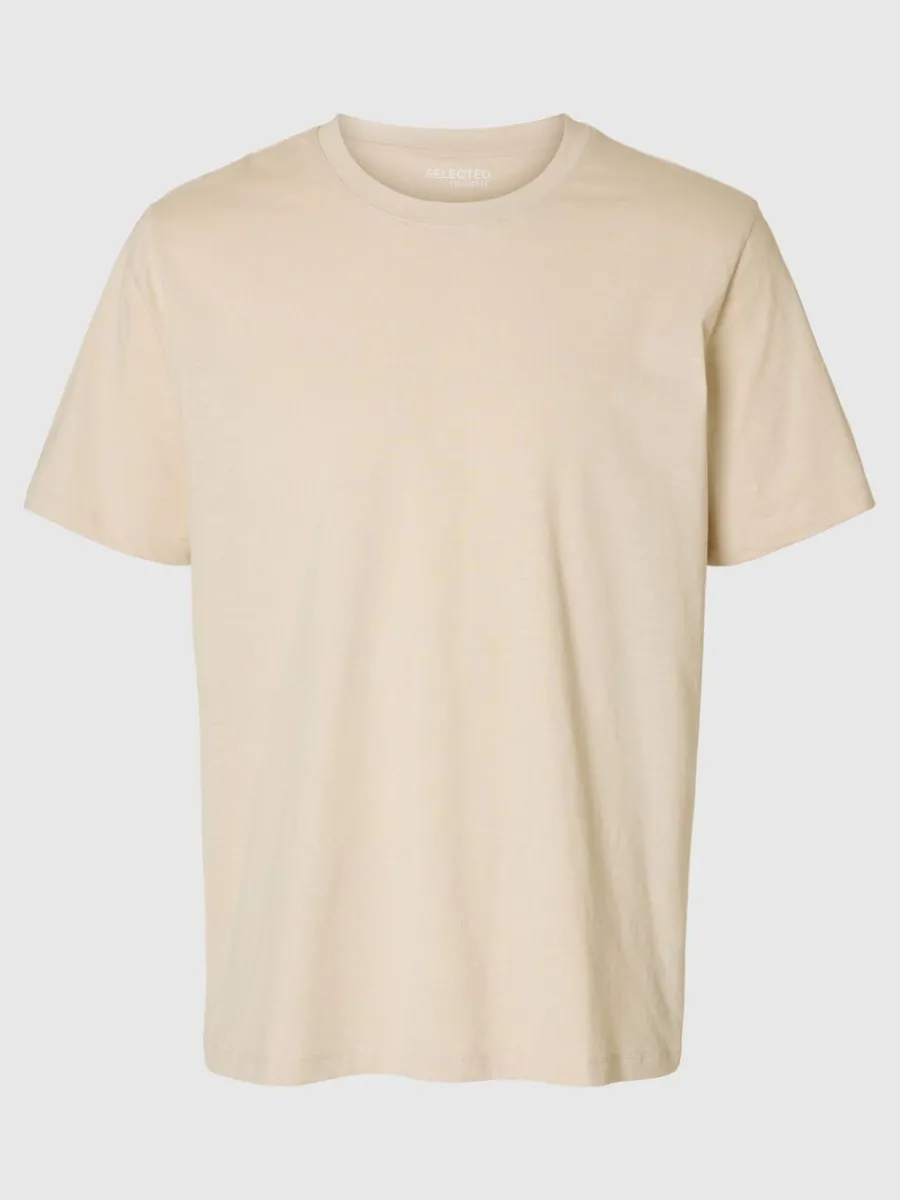 bomullsslub_tshirt_5.webp SELECTED BOMULLS-SLUB T-SHIRT Beige Shop