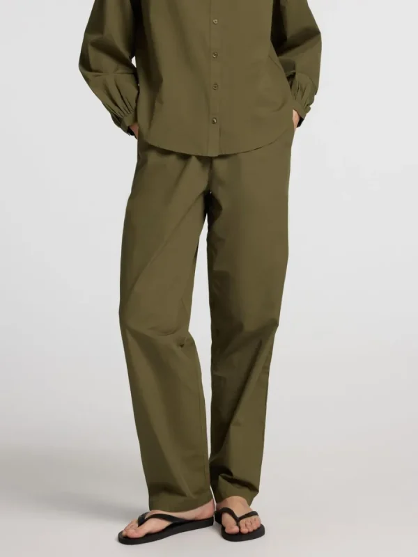 SELECTED BOMULLSSYDD BYXOR MED HÖG MIDJA Green Clearance