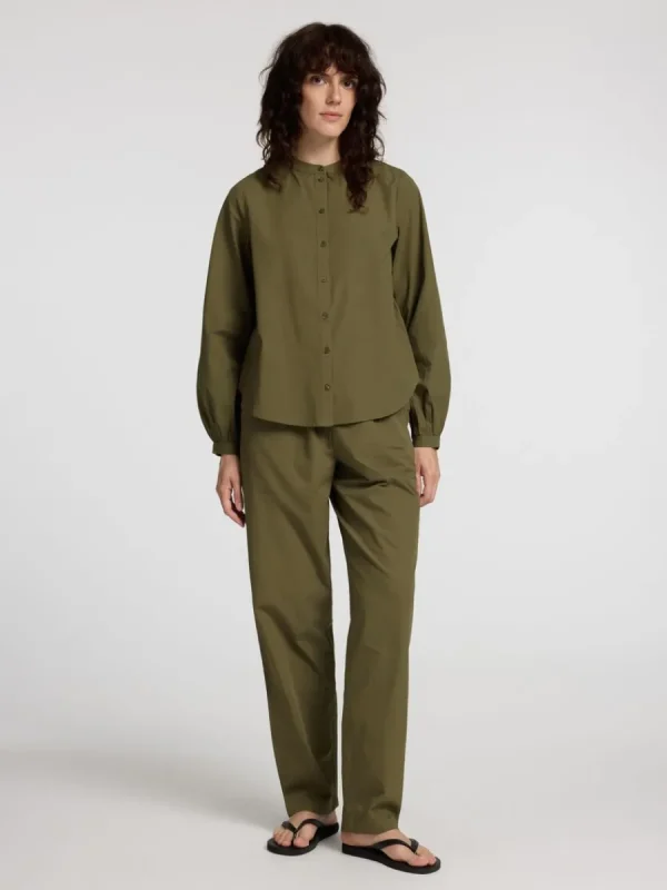 SELECTED BOMULLSSYDD BYXOR MED HÖG MIDJA Green Clearance