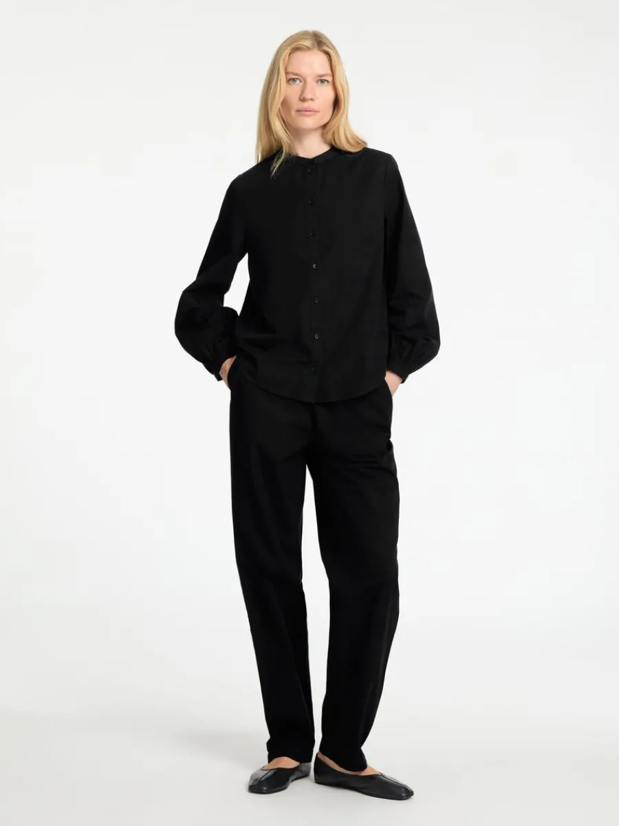 bomullssydd_byxor_med_hg__1.webp SELECTED BOMULLSSYDD BYXOR MED HÖG MIDJA Black Best Sale