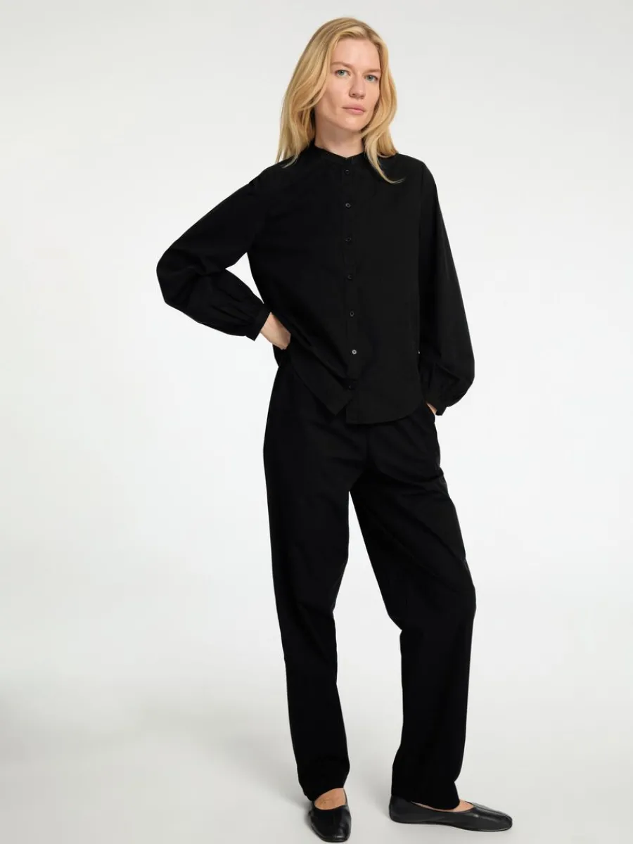bomullssydd_byxor_med_hg__2.webp SELECTED BOMULLSSYDD BYXOR MED HÖG MIDJA Black Best Sale