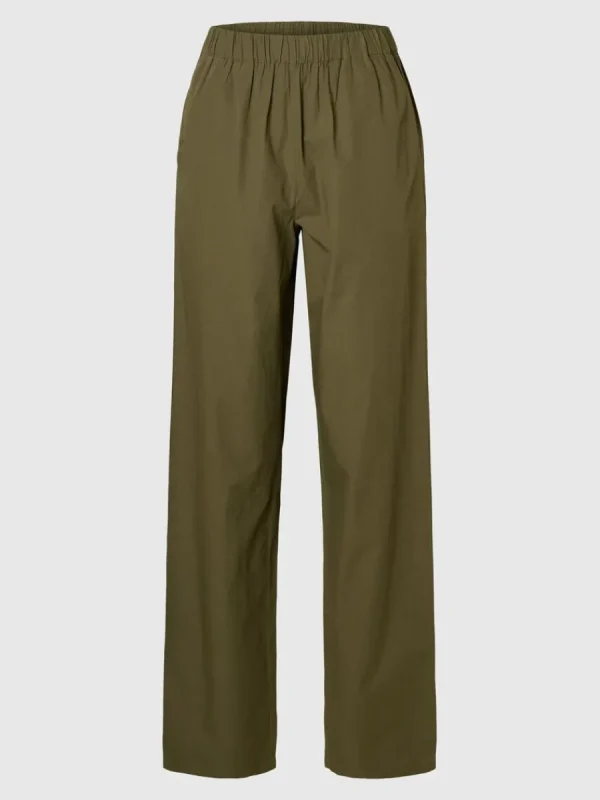 SELECTED BOMULLSSYDD BYXOR MED HÖG MIDJA Green Clearance
